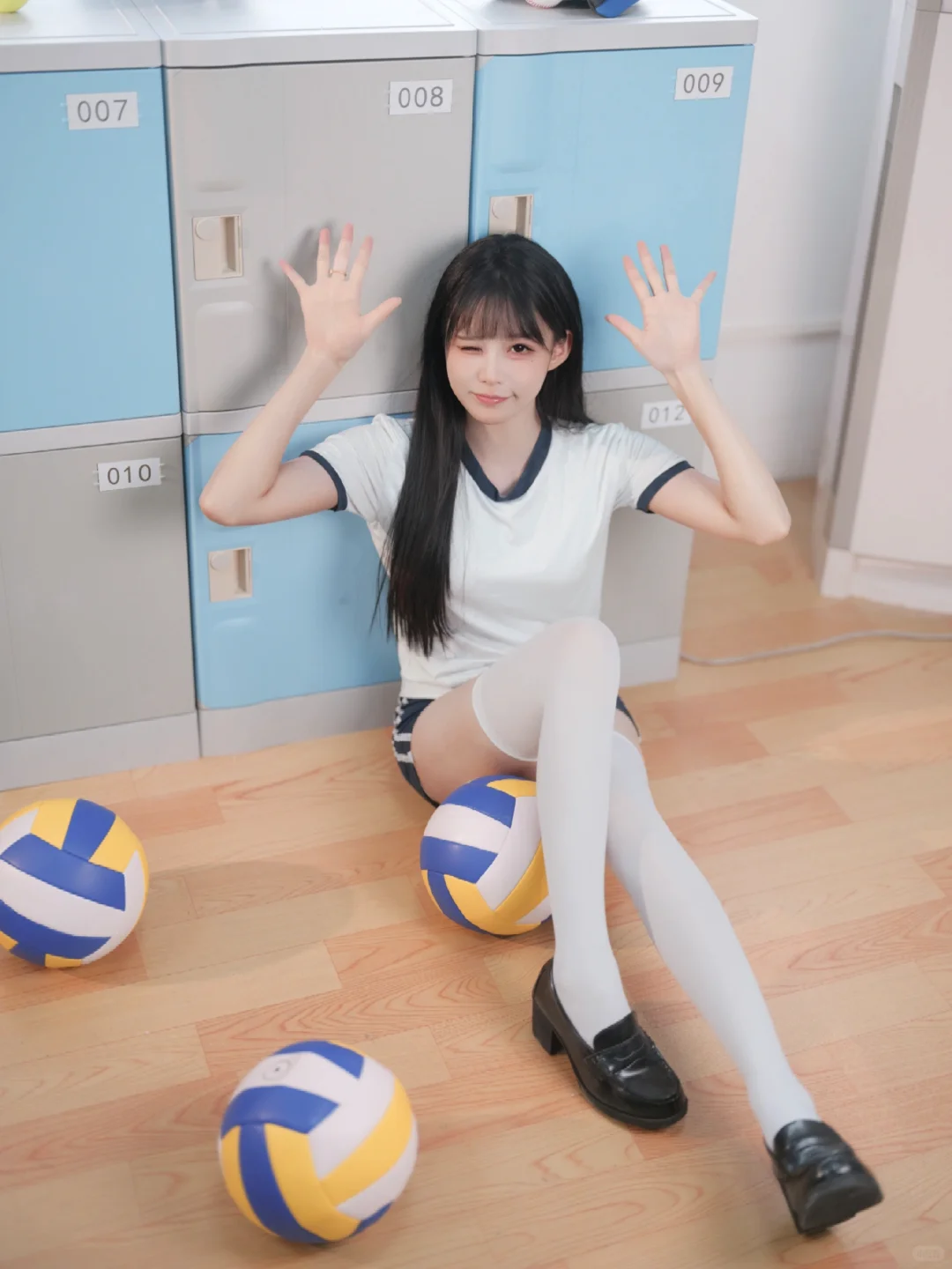 这也太甜太可爱了吧！放课后体操服少女