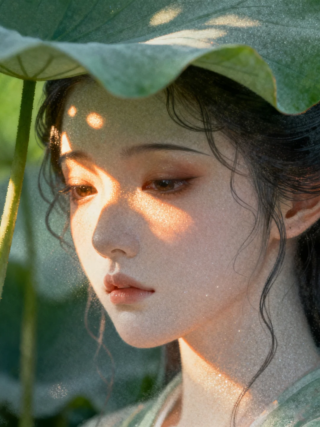 湛湛晨露，青落美人兮