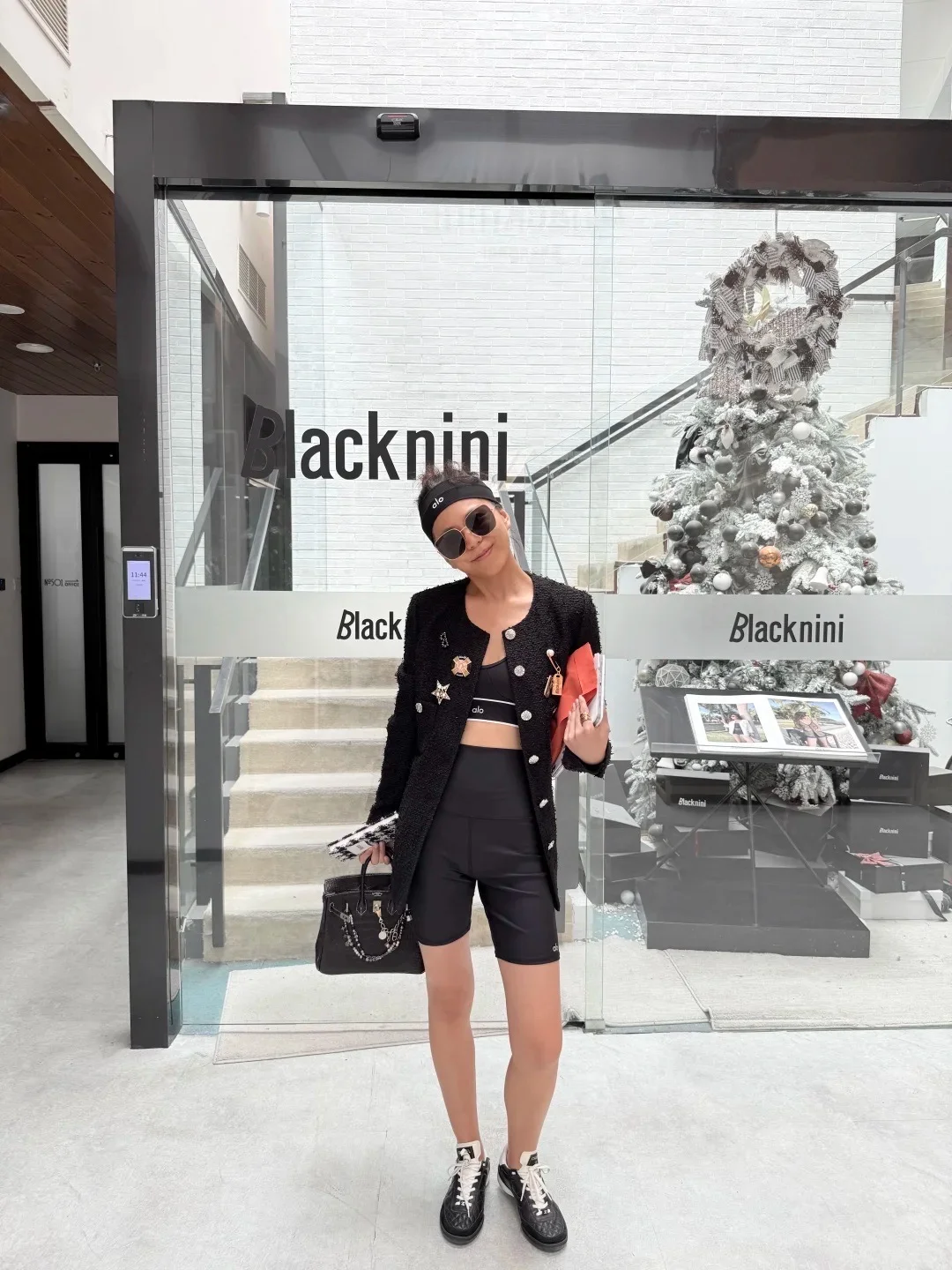 女明星ootd✨一眼爱的粗花呢运动感Look