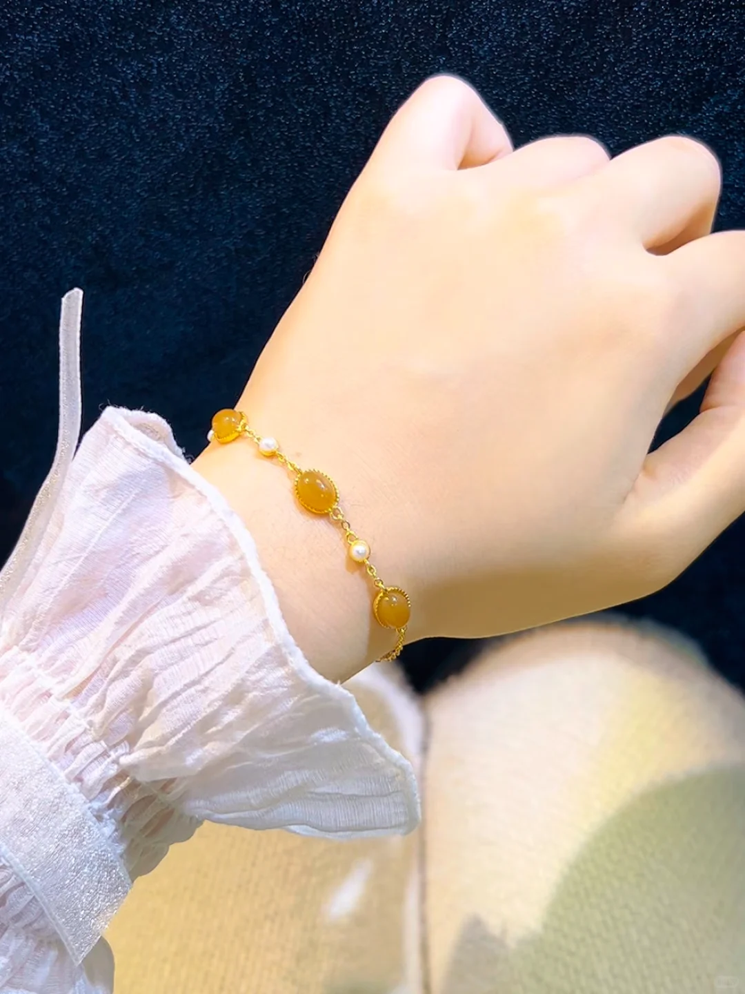 🌸天然和田玉手链，送礼显白神器！