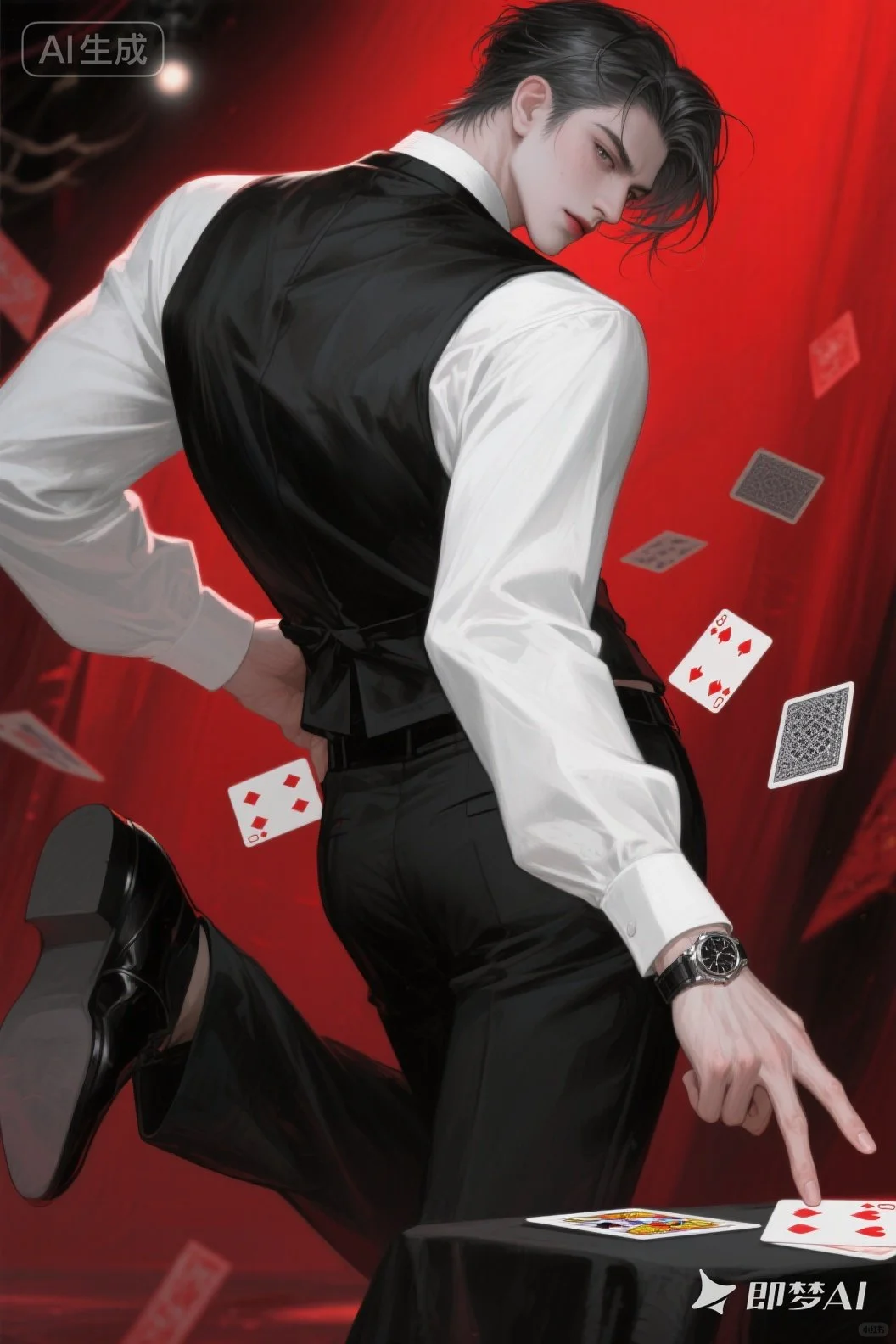 即梦分享【3.0】西装/帅哥/游戏/扑克牌