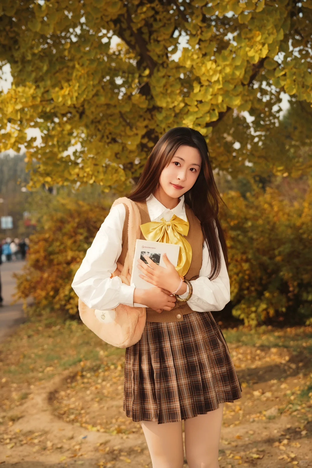 秋日JK少女与银杏的浪漫邂逅