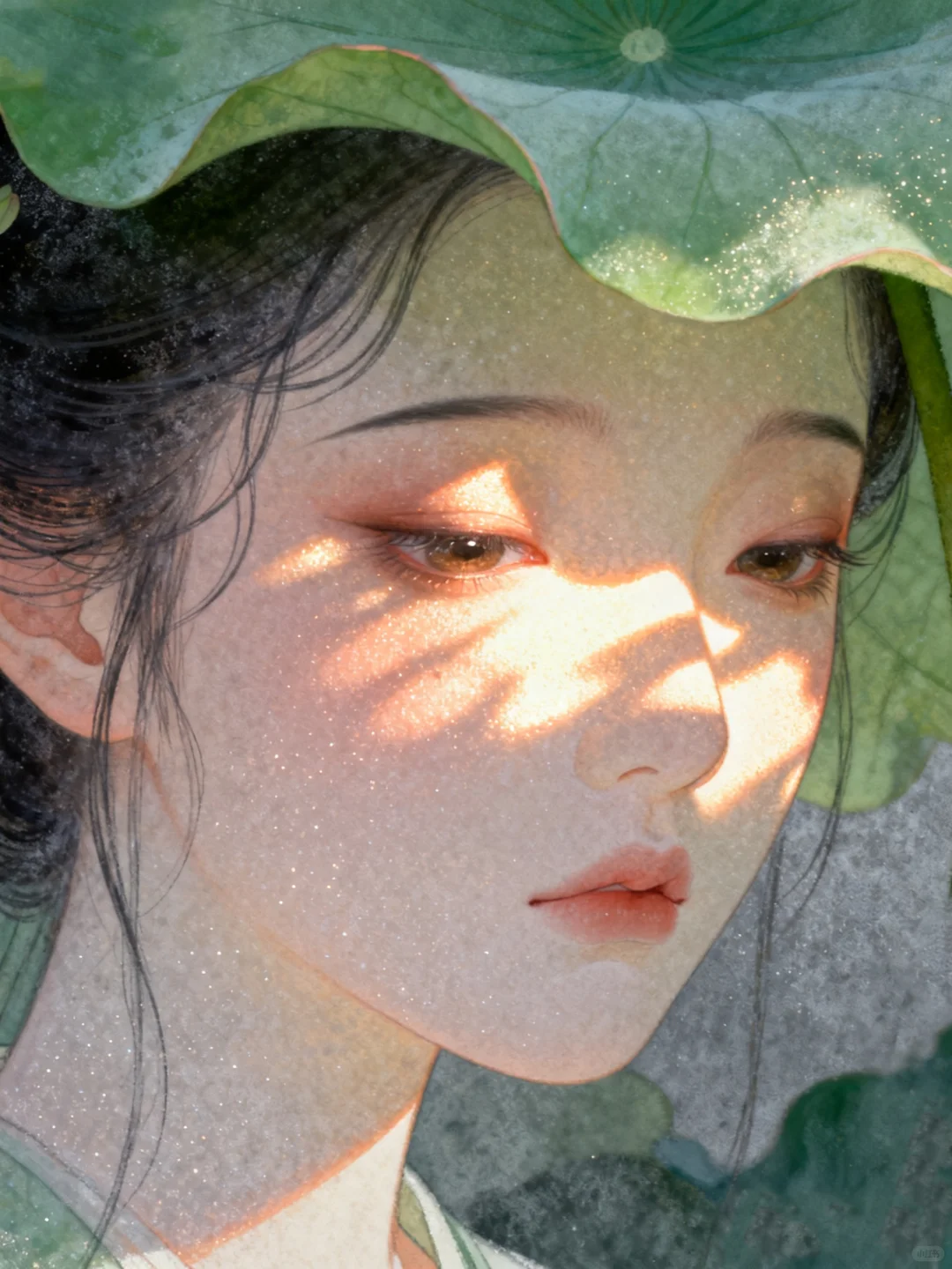 湛湛晨露，青落美人兮