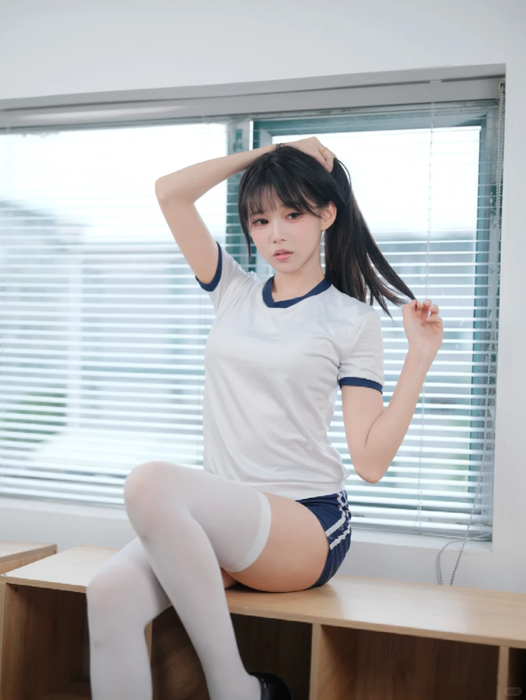 这也太甜太可爱了吧！放课后体操服少女