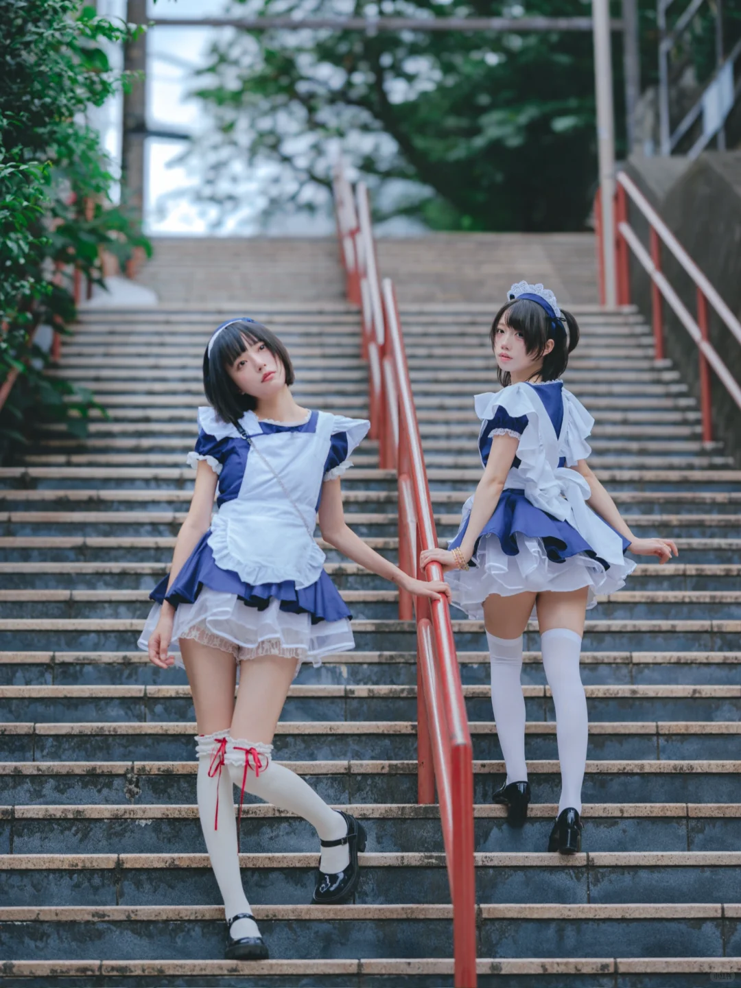 室外人像|在东京拍到了可爱的双子女仆！！
