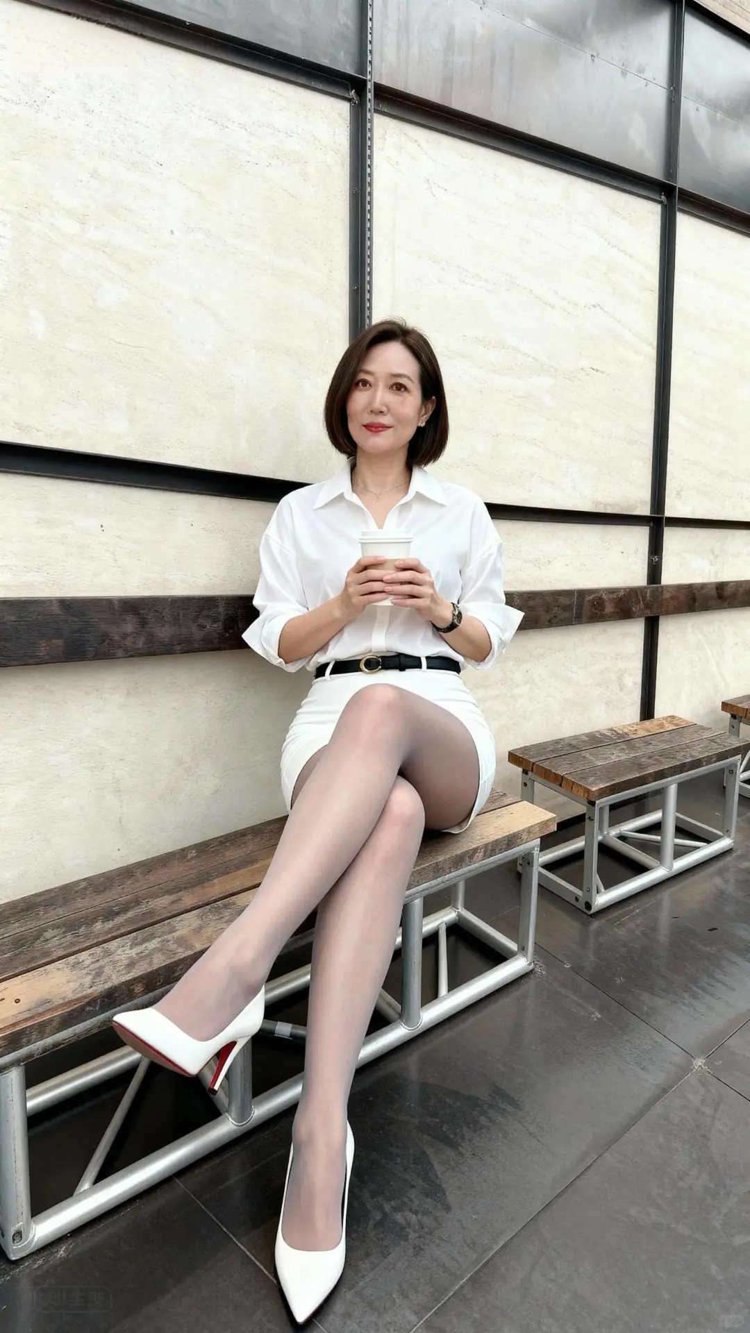 初秋的白色穿搭…