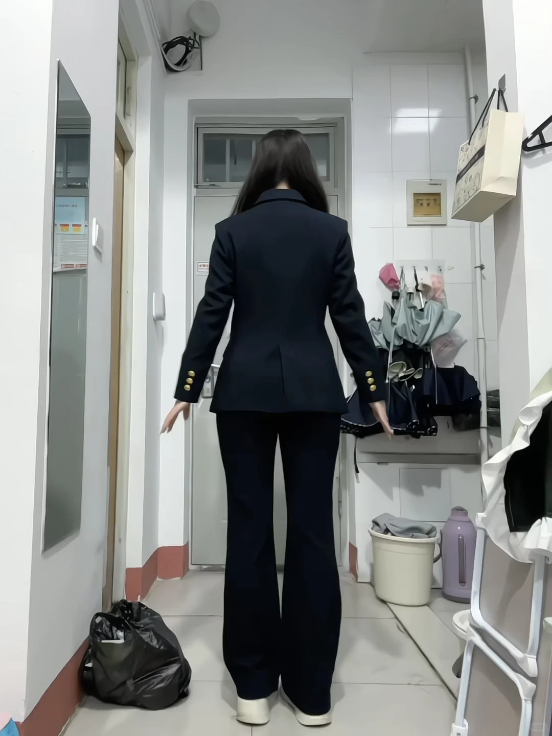 166/115 微胖女大学生平价西装套装分享