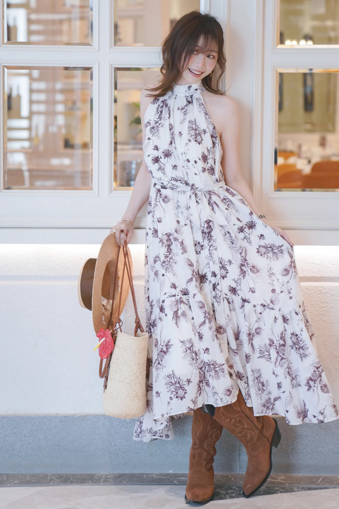 frayid夏日绝美挂脖碎花裙，美到犯规！