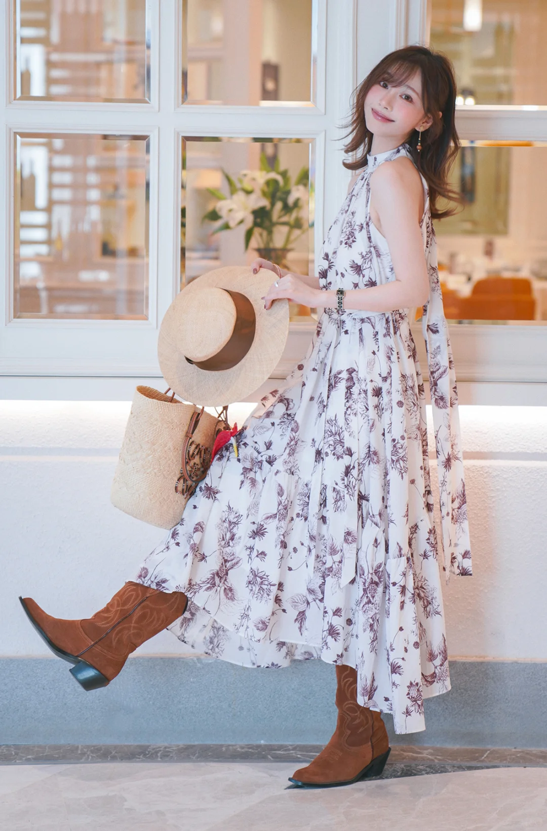 frayid夏日绝美挂脖碎花裙，美到犯规！