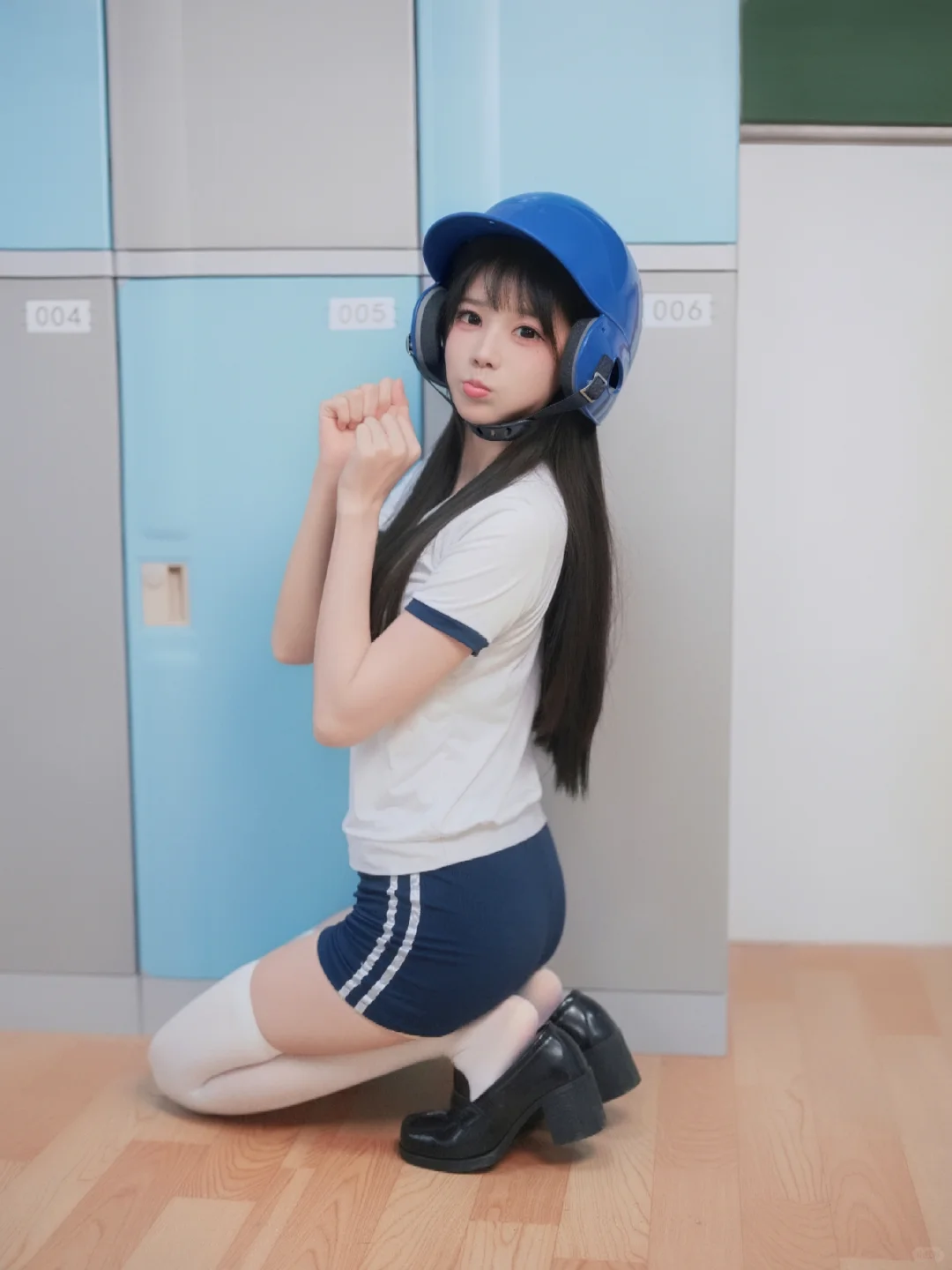 这也太甜太可爱了吧！放课后体操服少女