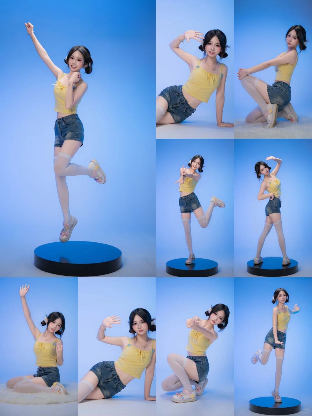 元气少女活力感拍照姿势分享