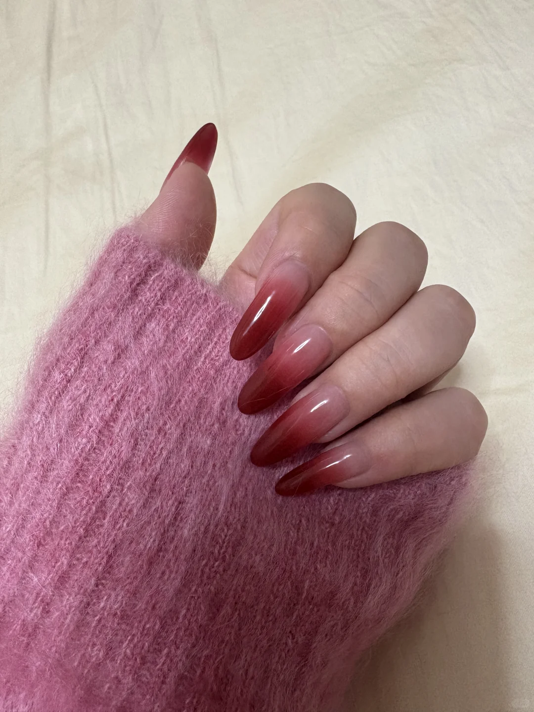 超绝秋冬红色美甲