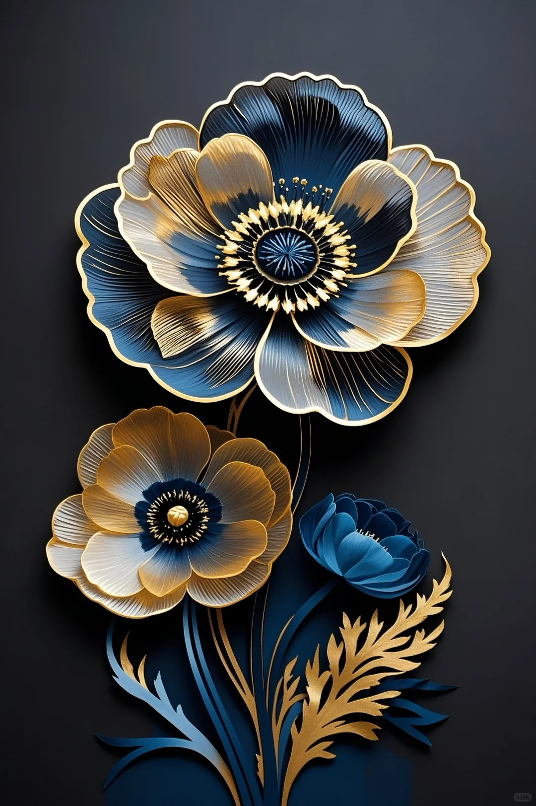 奢华蓝金系列：虞美人