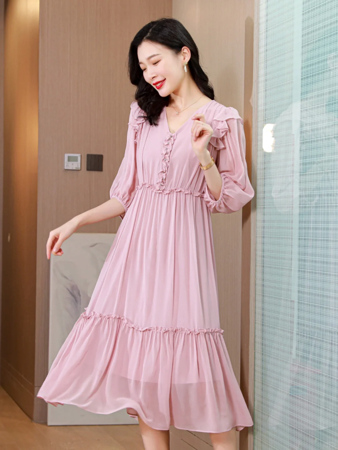 曼妙优雅女人味 高级感桑蚕丝连衣裙👗