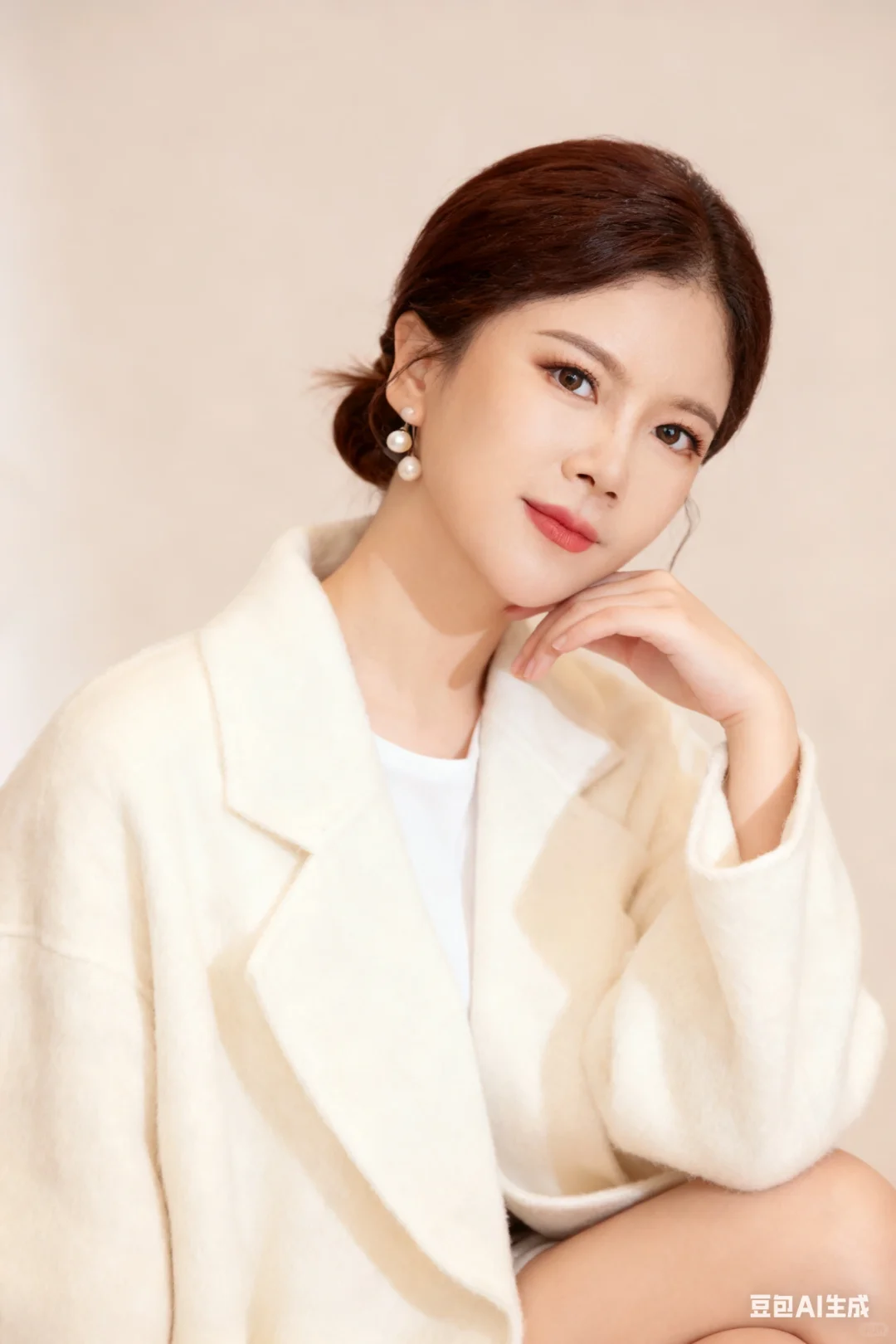 白色系端庄正式写真