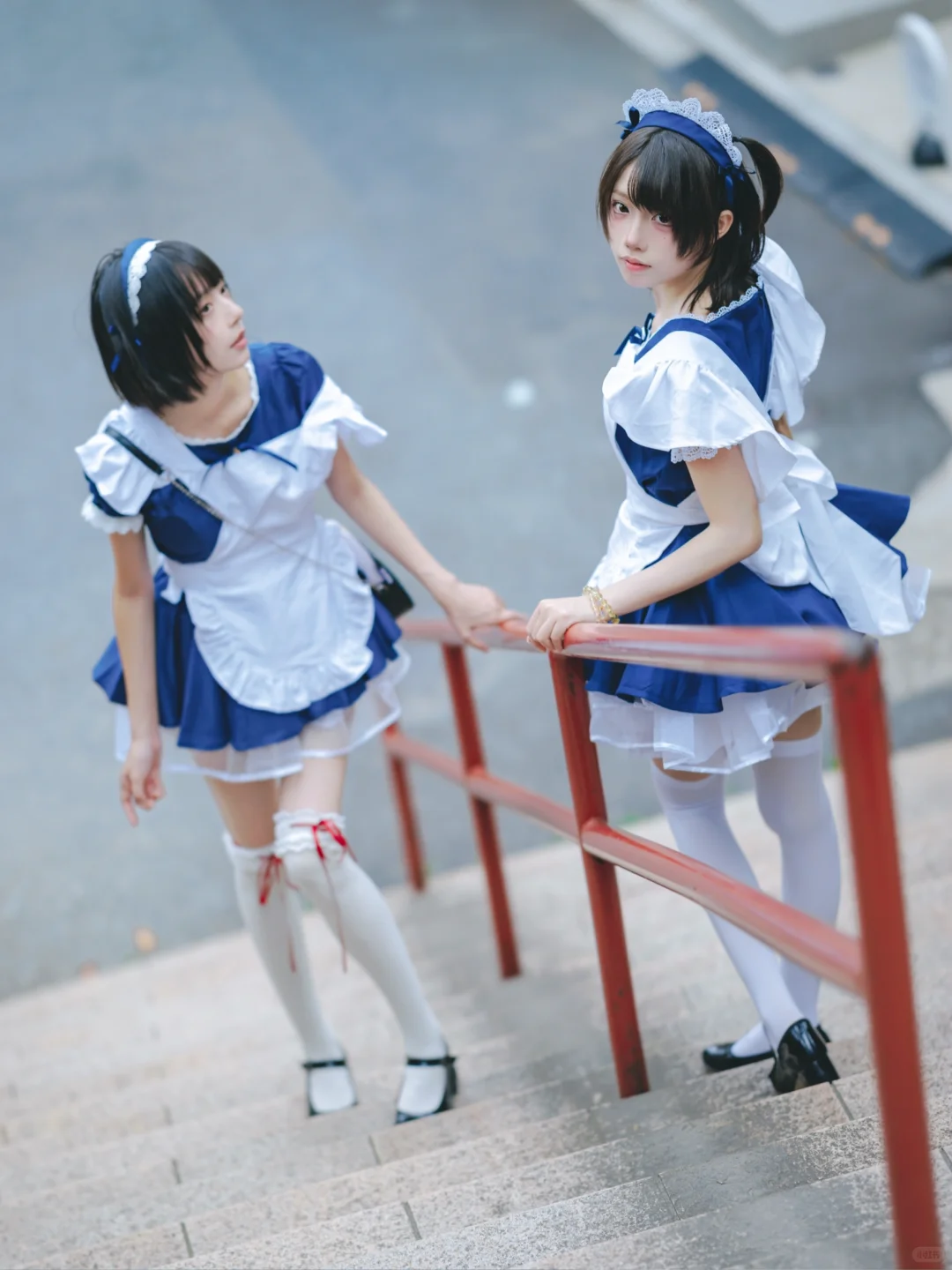 室外人像|在东京拍到了可爱的双子女仆！！