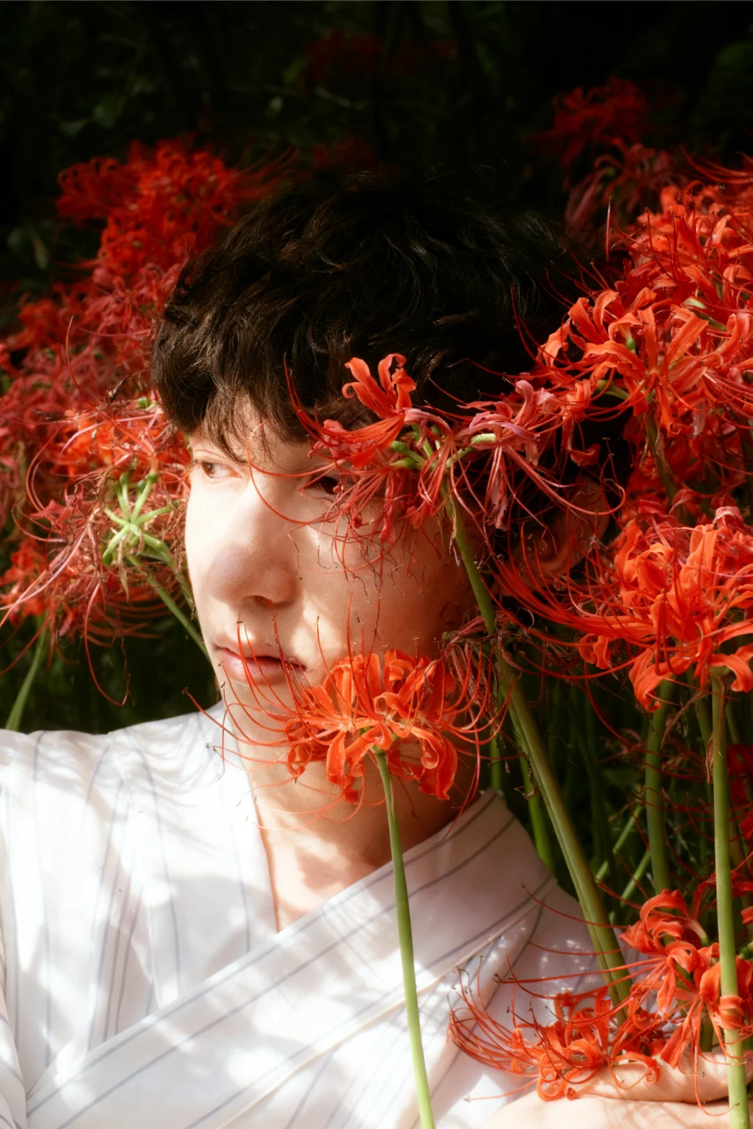 “溺花问夏 锁山吻秋”