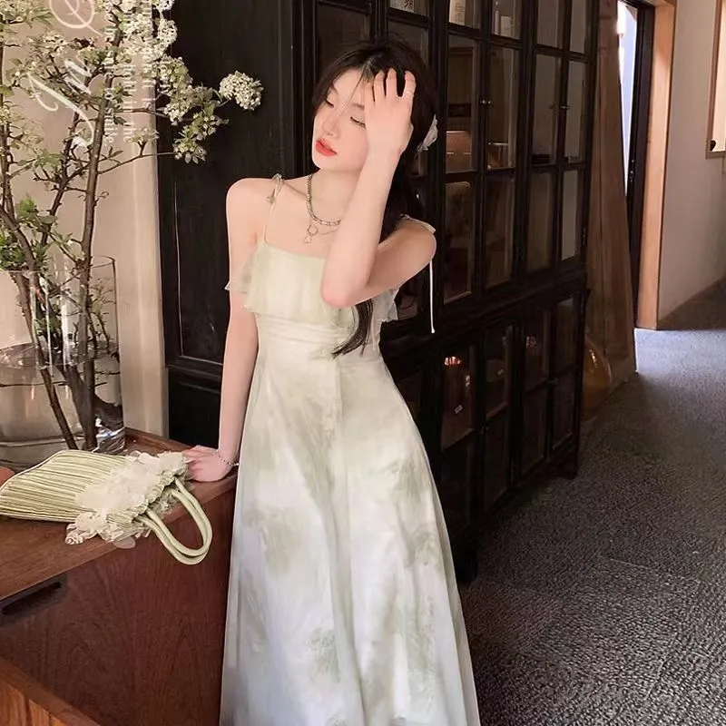 夏季必备💚艺术感森系初恋裙