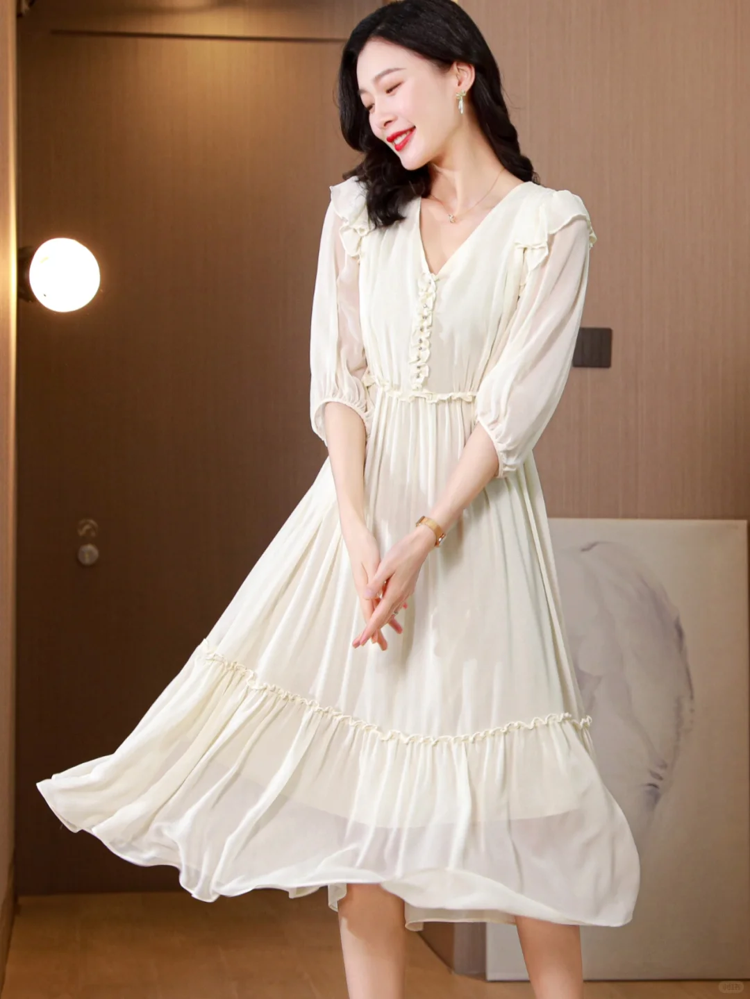 曼妙优雅女人味 高级感桑蚕丝连衣裙👗