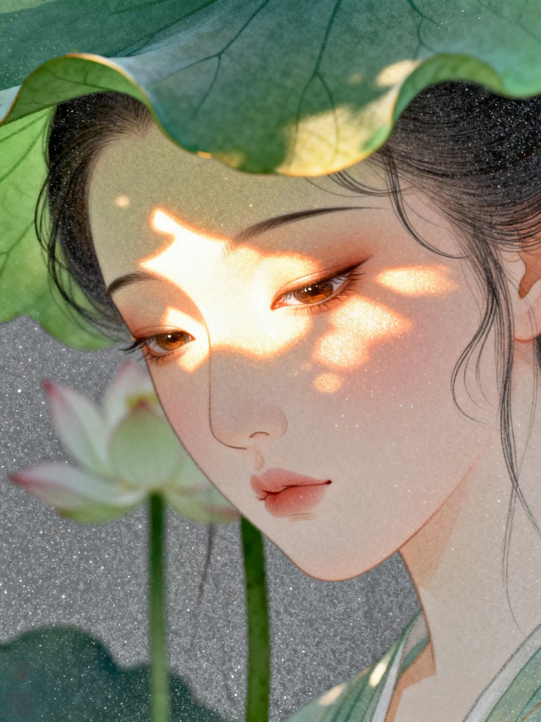 湛湛晨露，青落美人兮