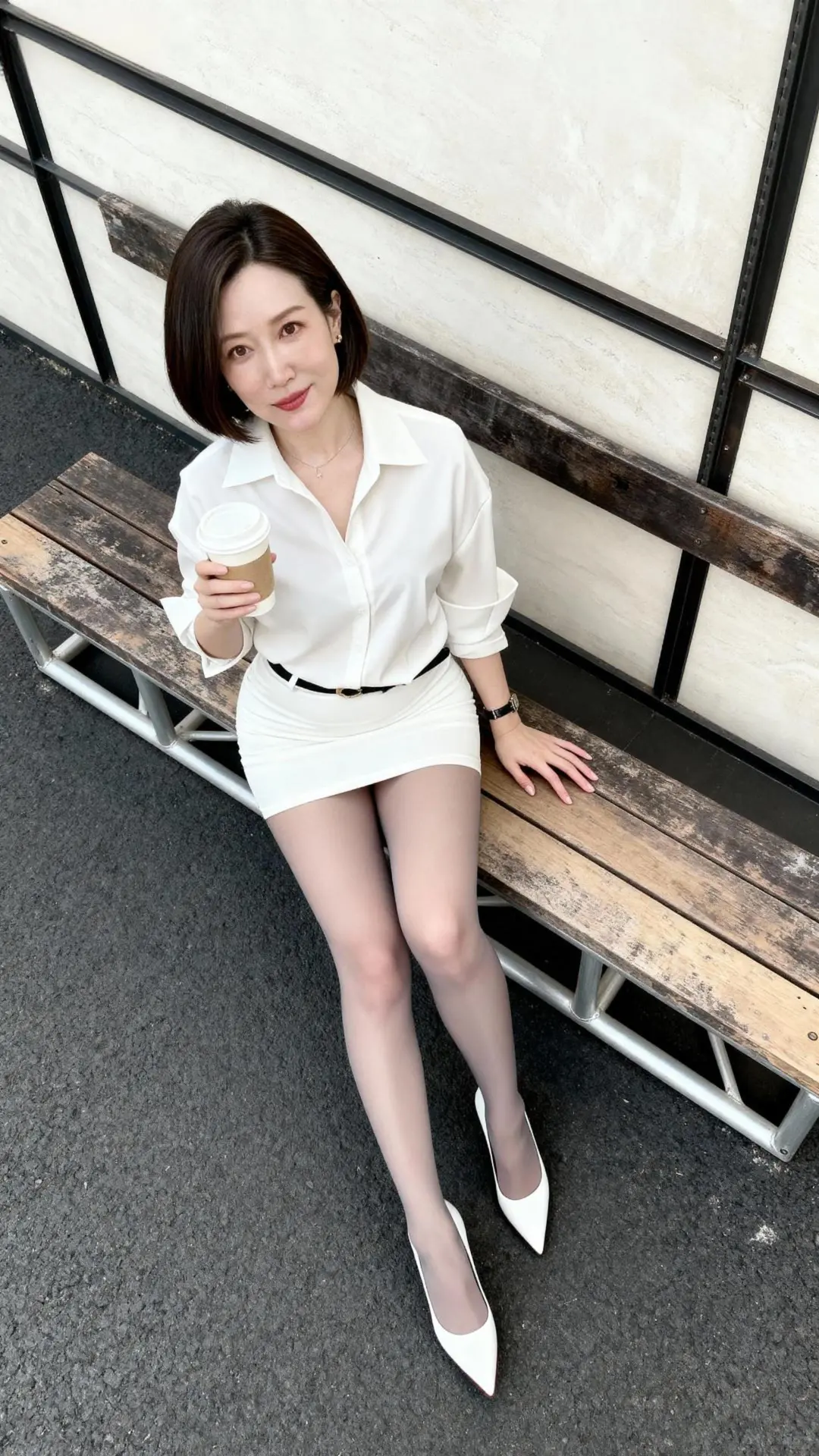 初秋的白色穿搭…