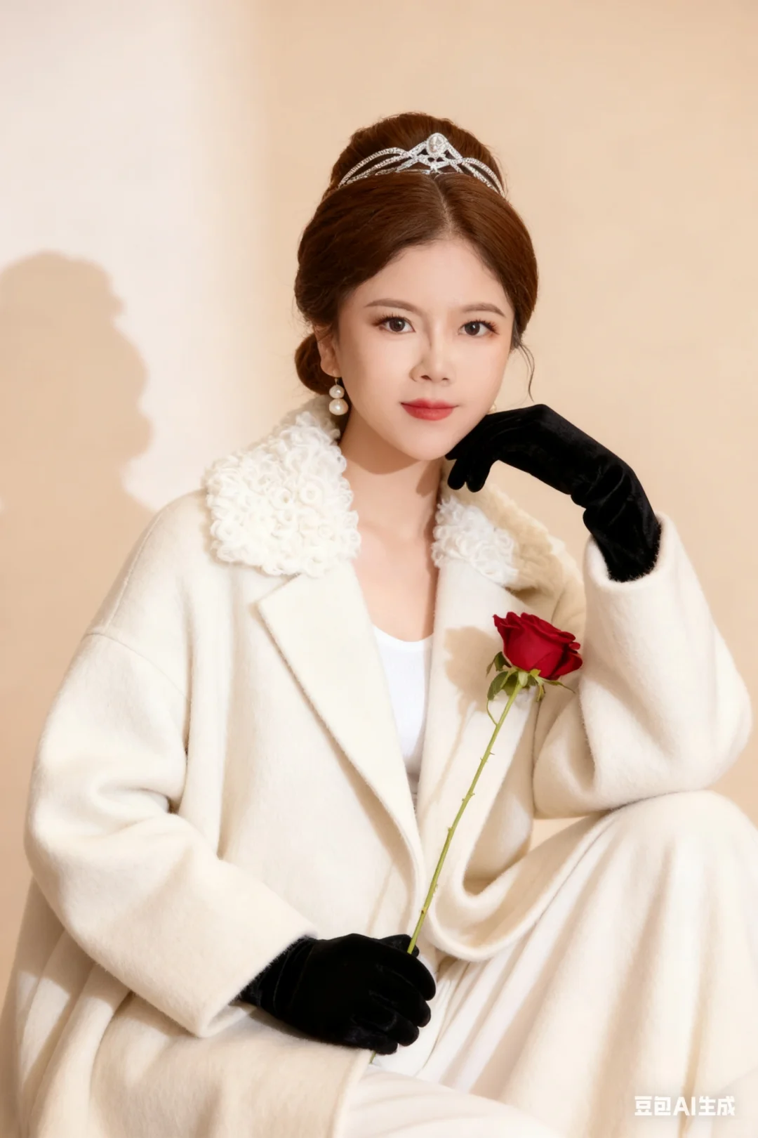 白色系端庄正式写真