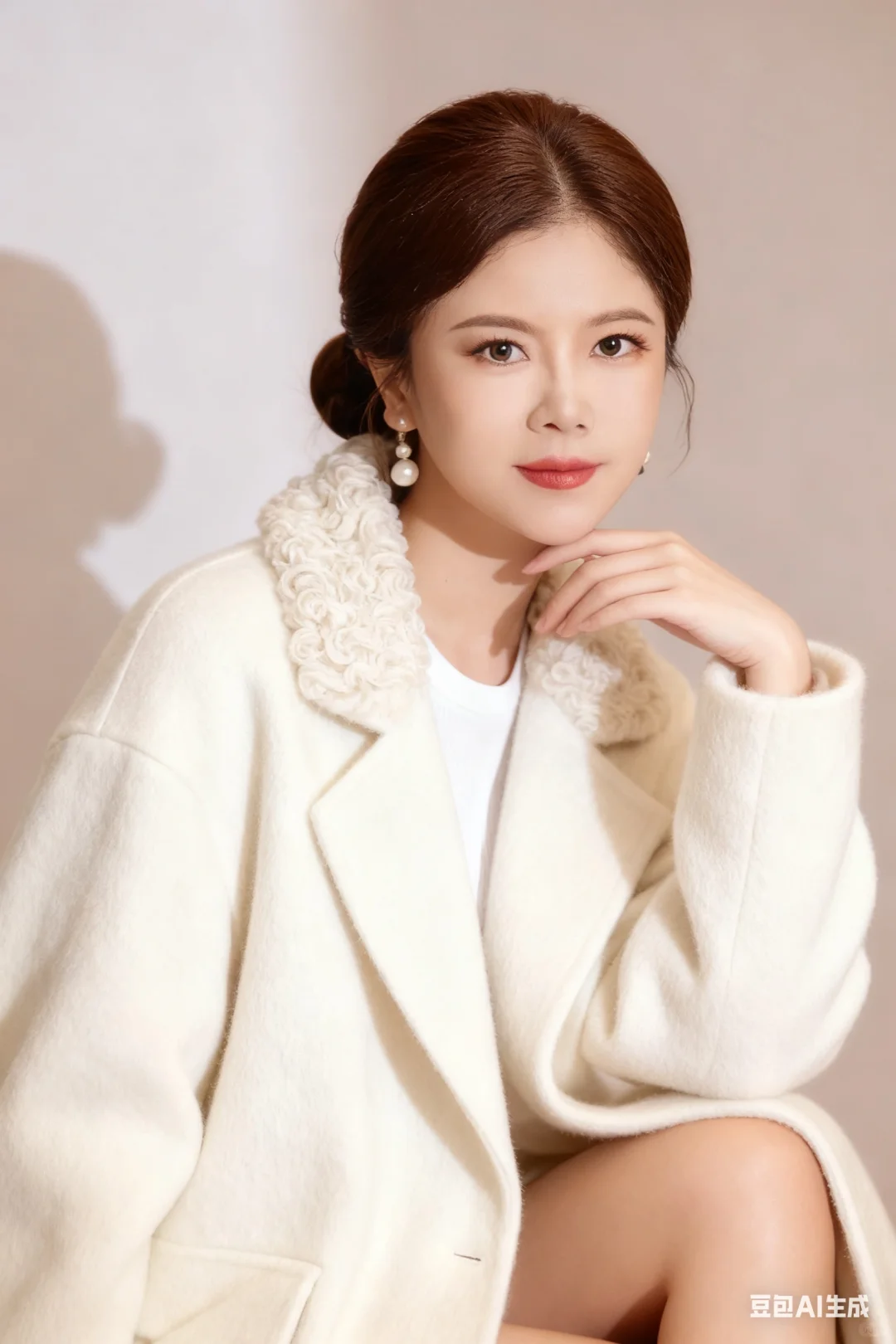 白色系端庄正式写真