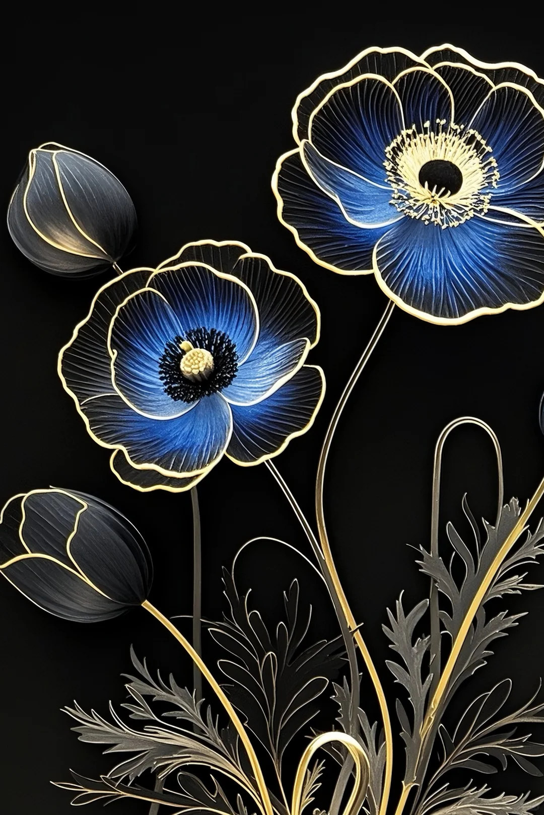 奢华蓝金系列：虞美人