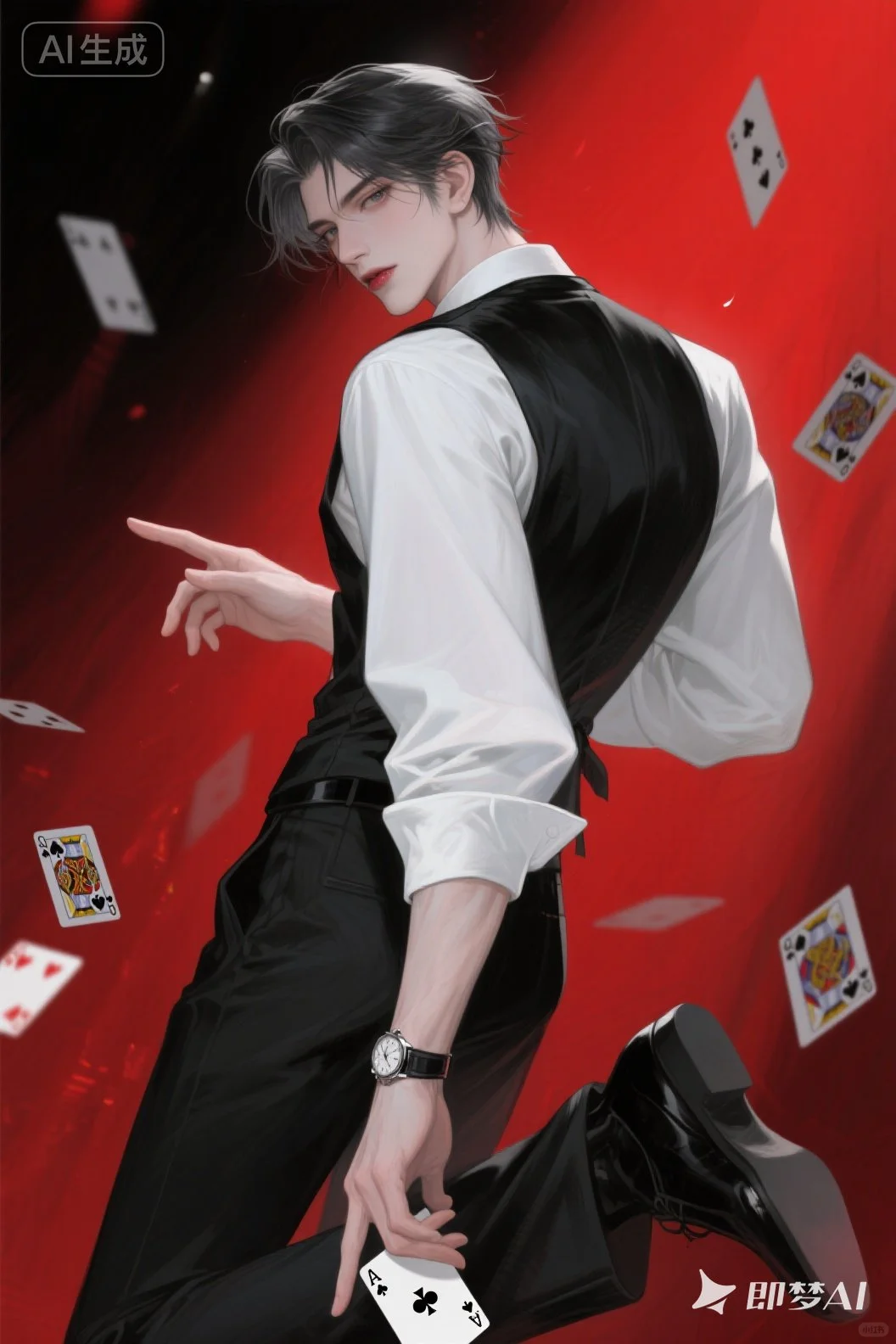 即梦分享【3.0】西装/帅哥/游戏/扑克牌