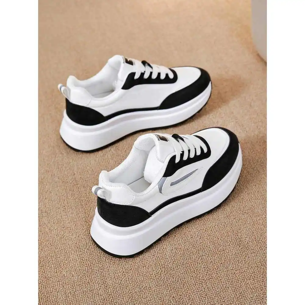 2024春季新款阿甘鞋女厚底百搭小白鞋休