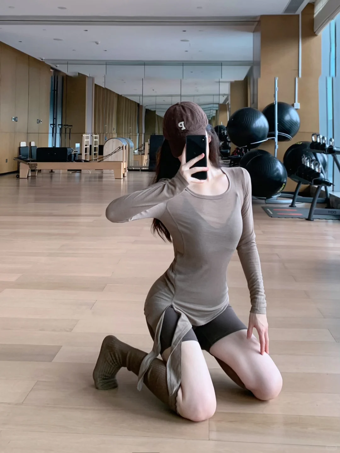 入秋ootd ☁️修身百搭显瘦瑜伽罩衫好纯欲❗️