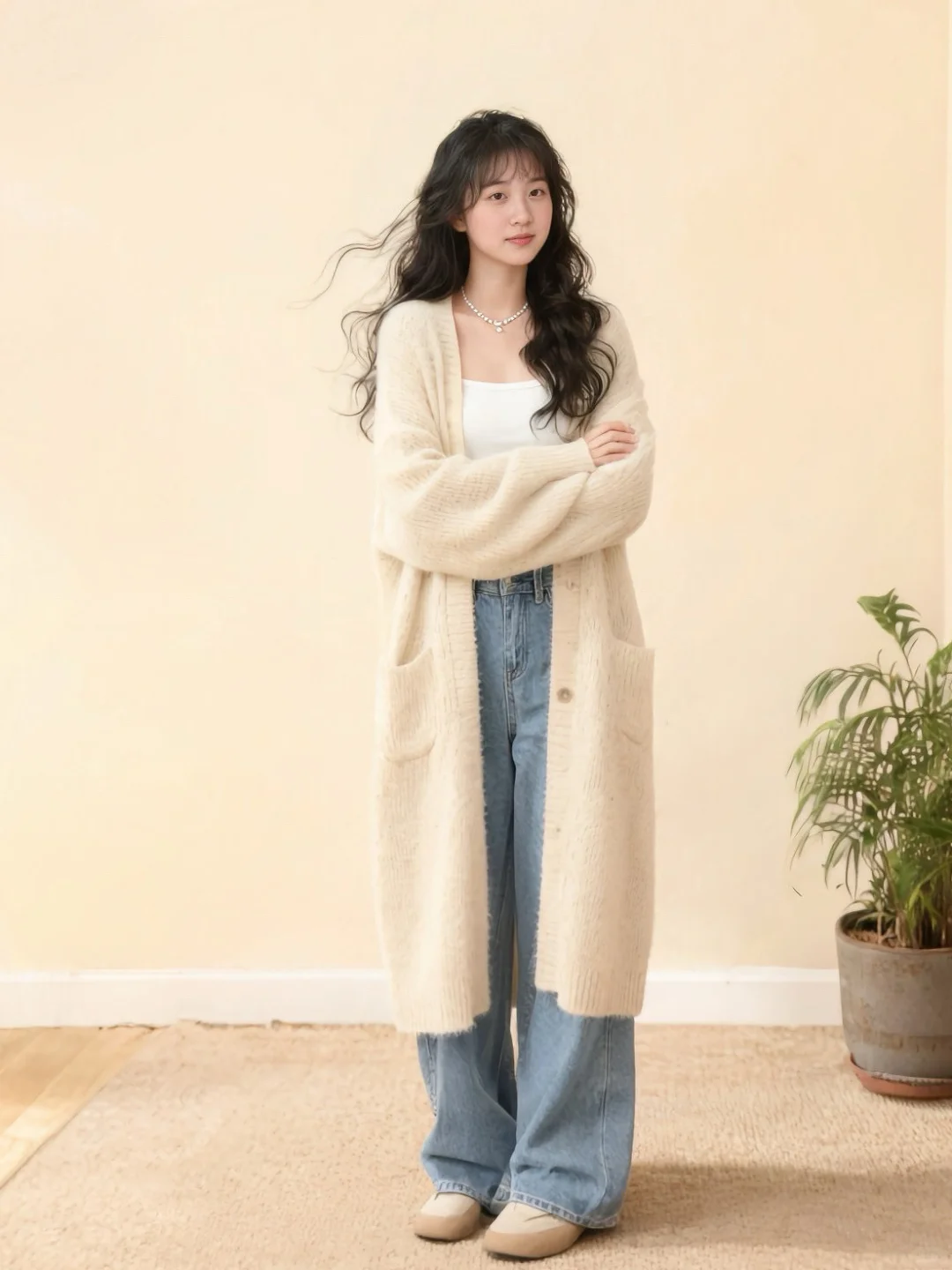 周末宅家氛围感穿搭，把松弛感焊在身上