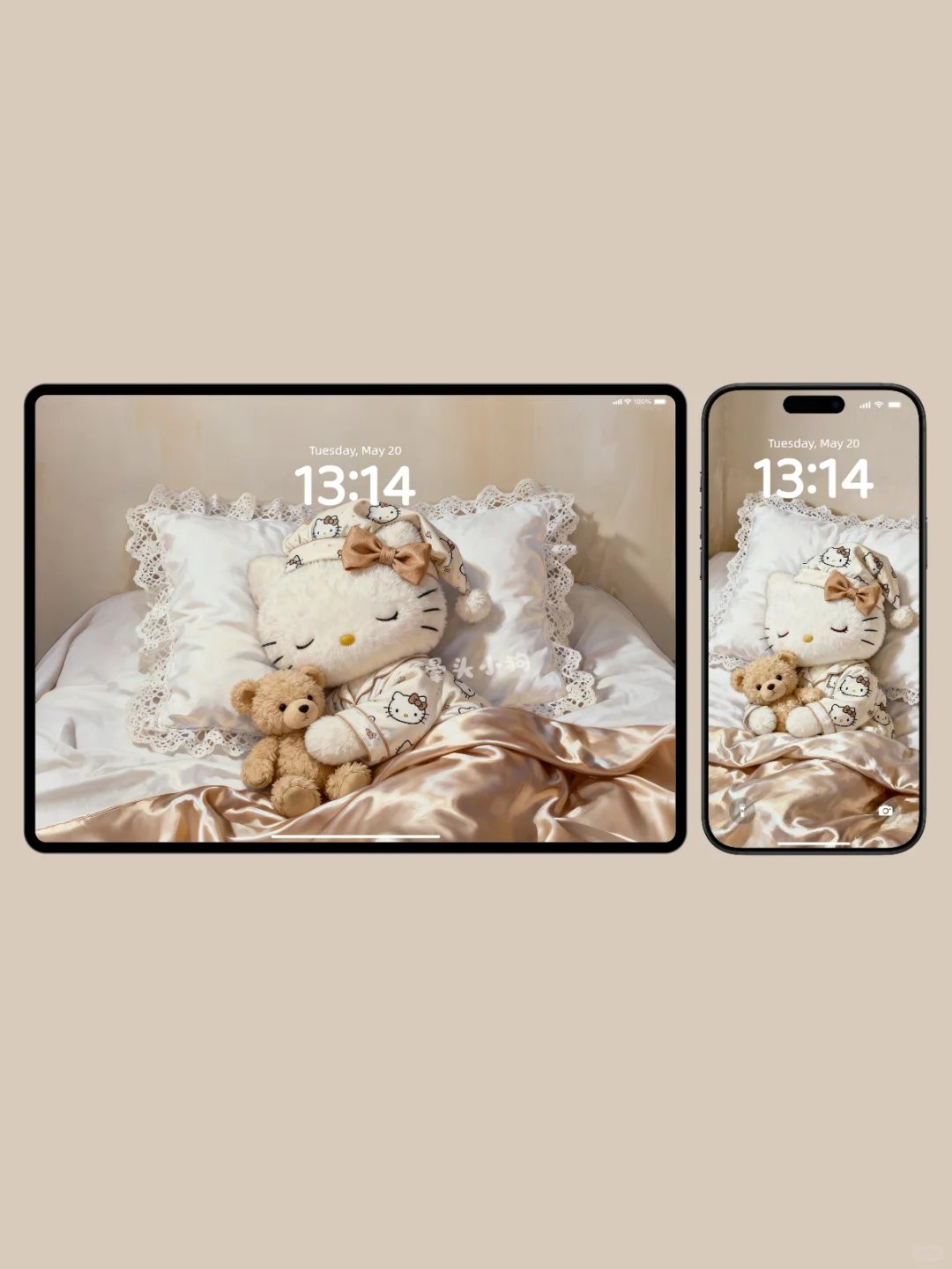 434｜HelloKitty·早睡早起✨｜平板壁纸