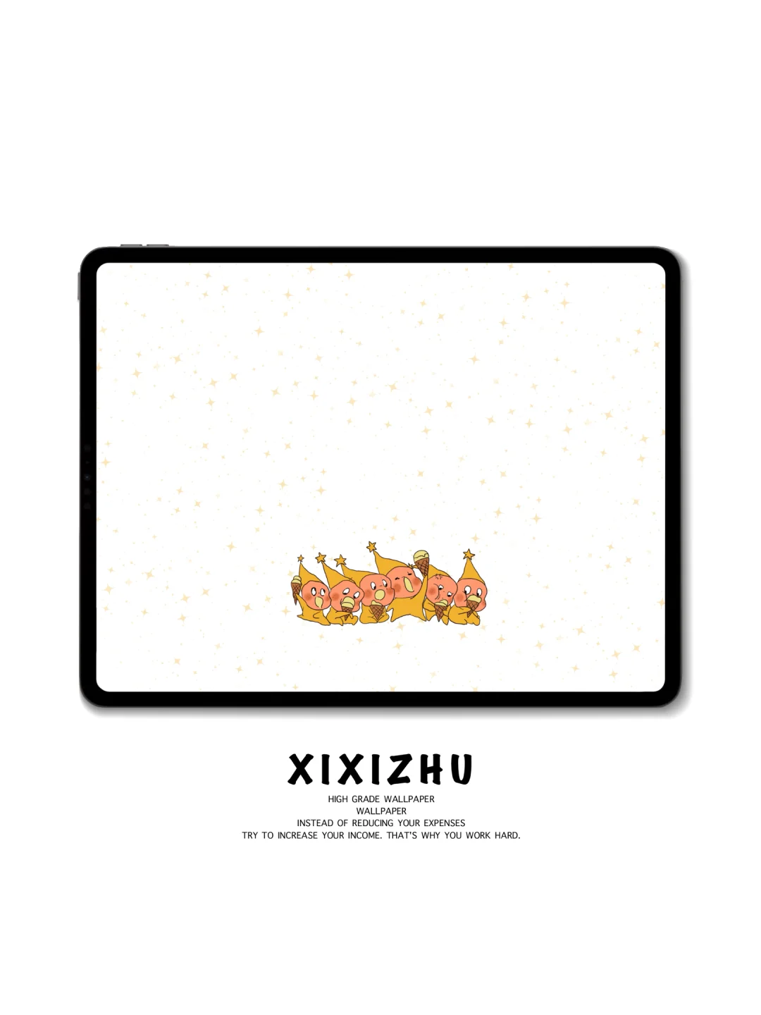 简约黑底星星人宝宝ipad平板电脑壁纸分享享