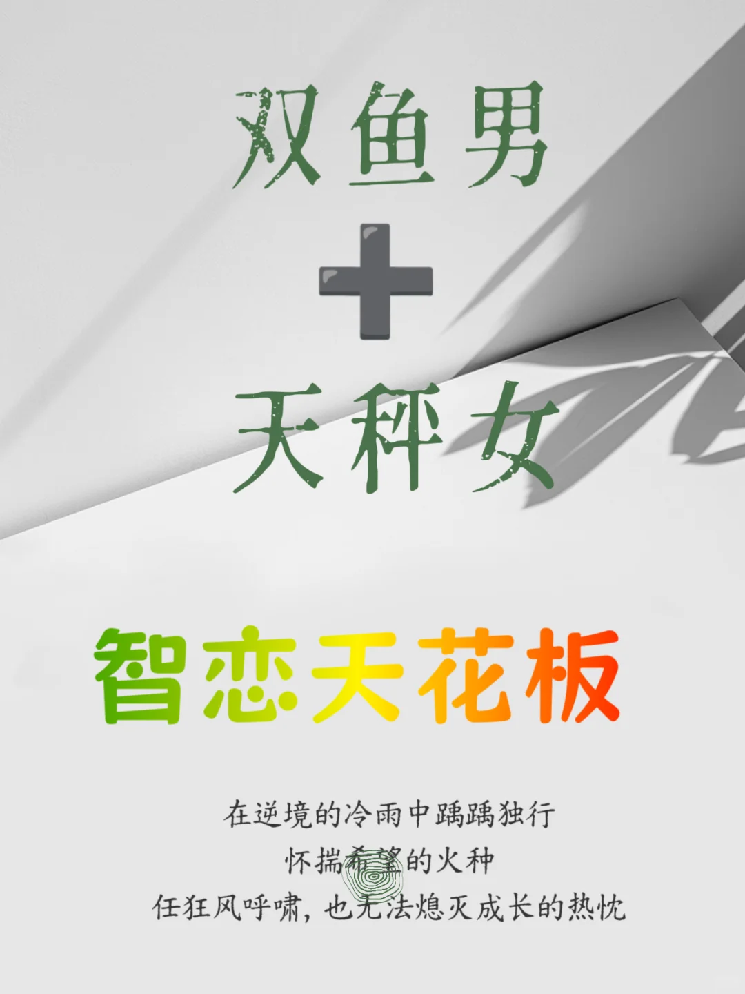 双鱼男+天秤女 智恋天花板