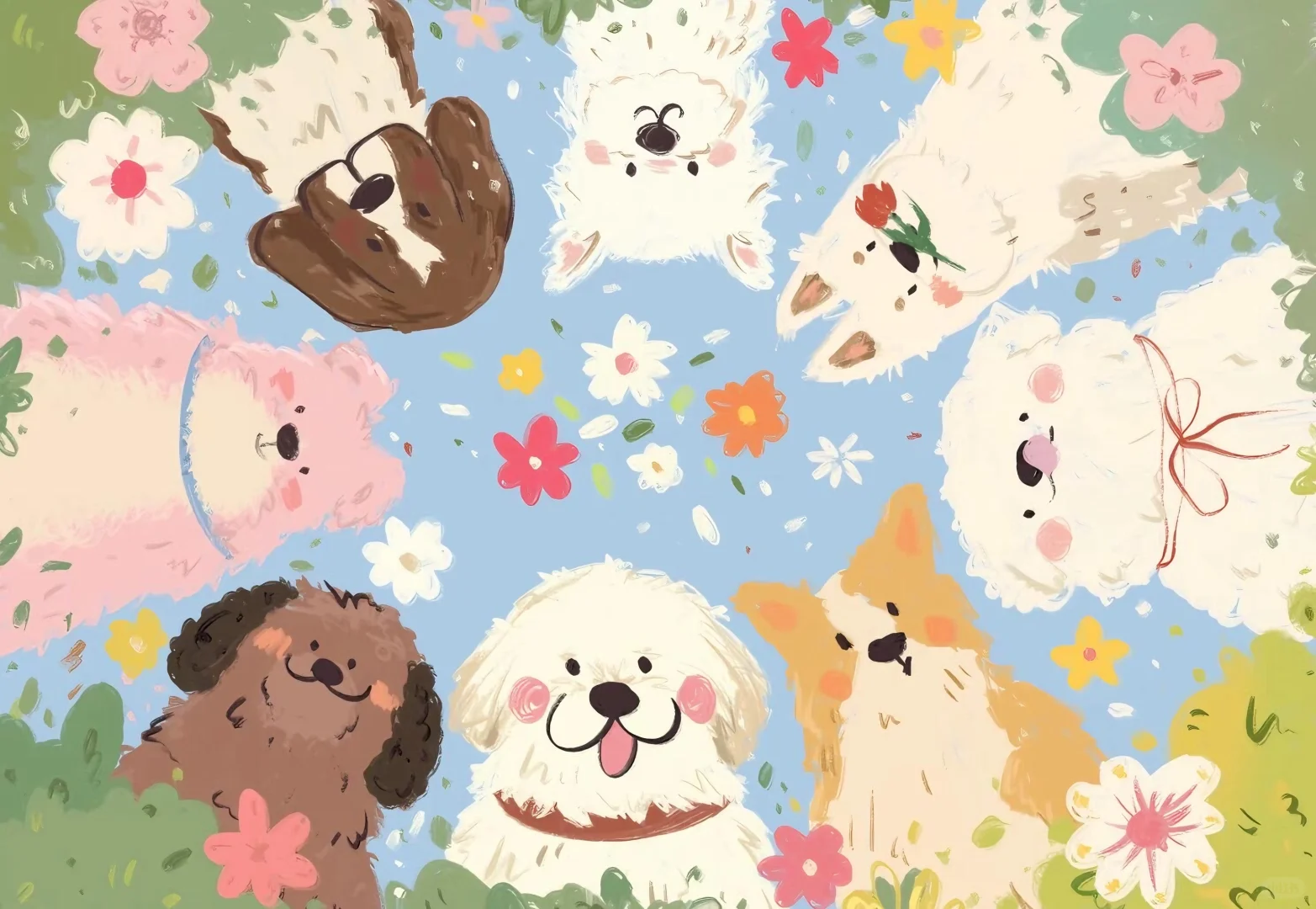 小猫小狗的可爱暴击来啦pad电脑桌面壁纸