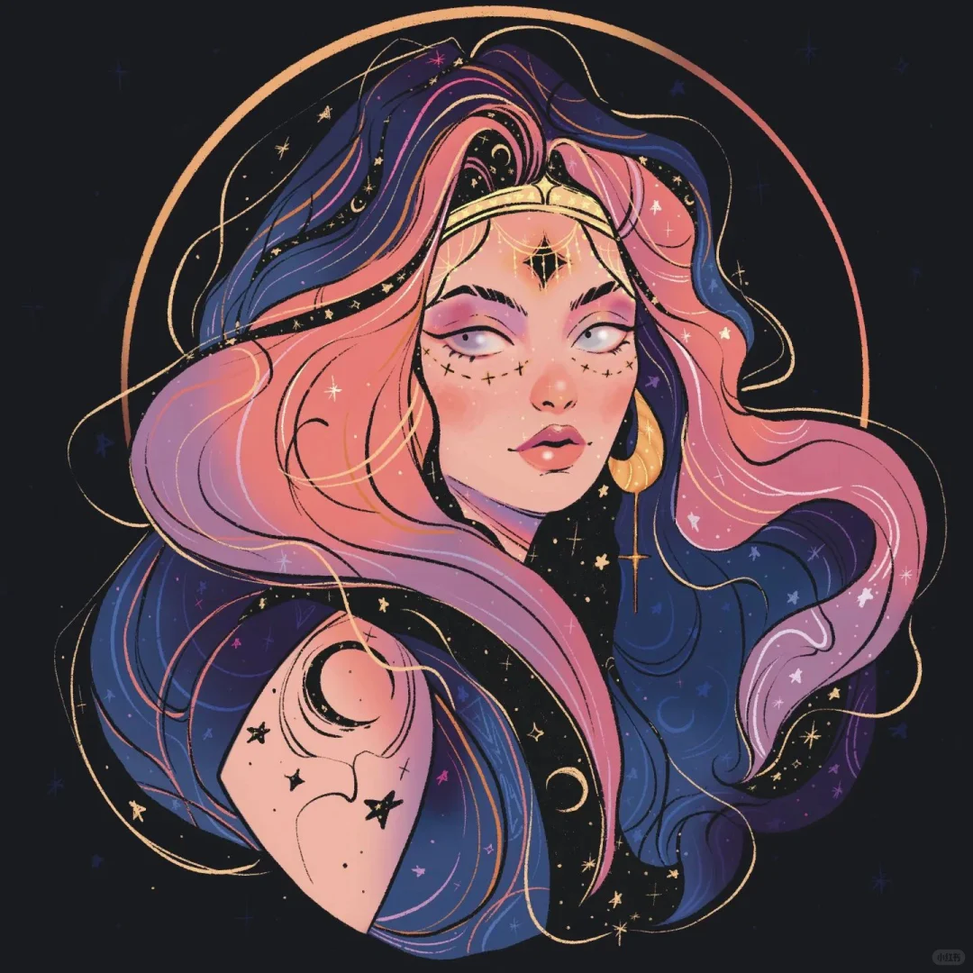 插画作品｜落入凡间的天使女孩