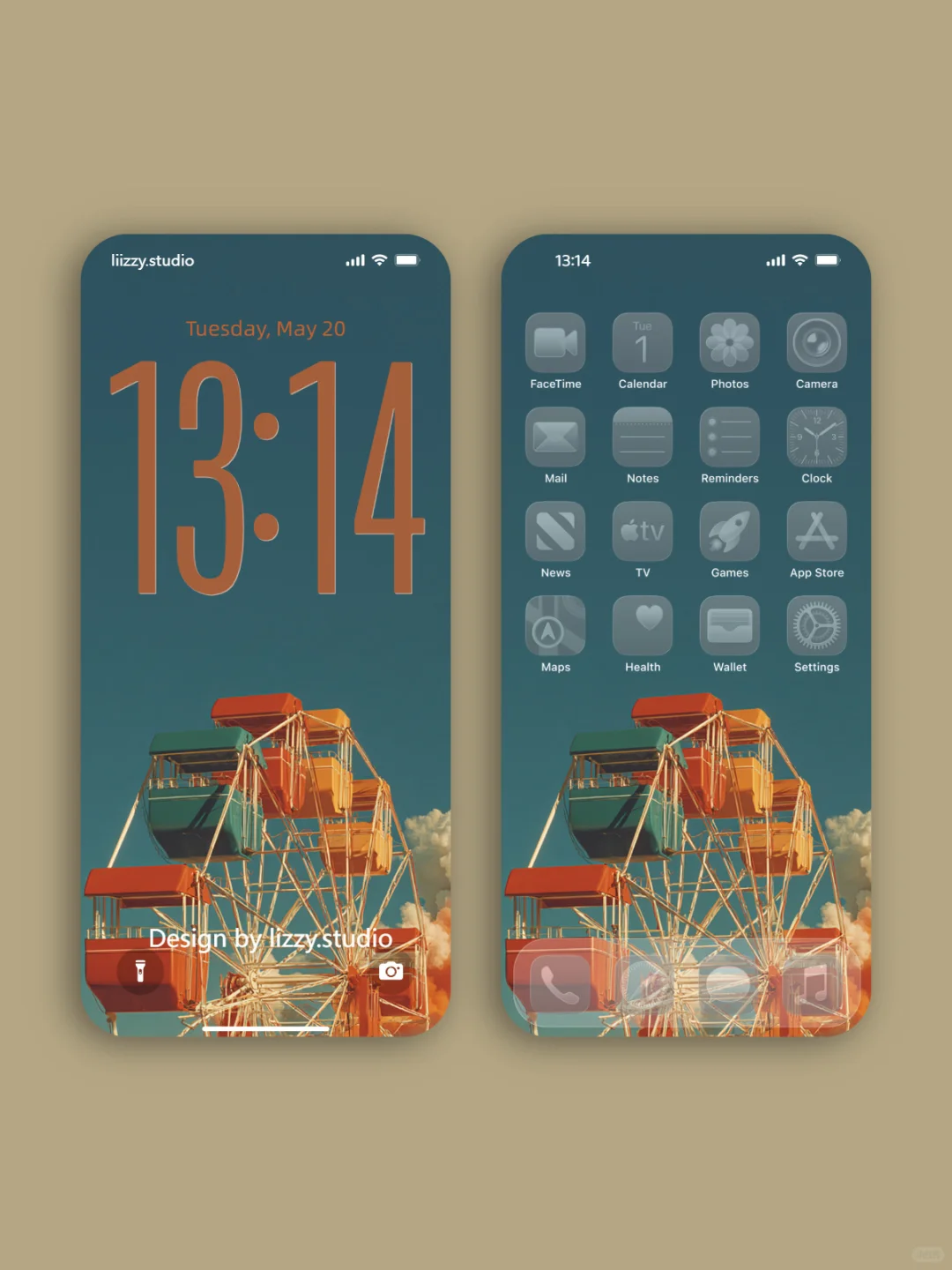 🎡 云端漫步｜037｜摩天轮手机平板电脑壁纸