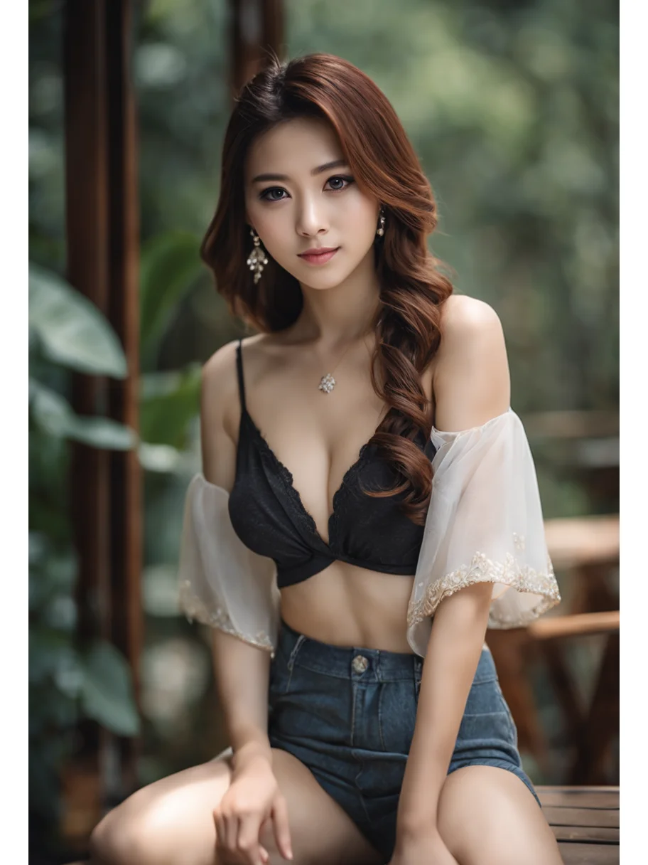 性感美丽的少女：绝美的绘画