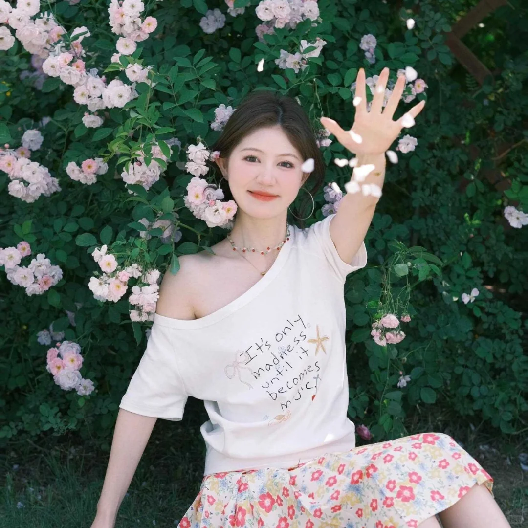 夏季初恋风甜妹t恤甜美奶乖软妹风套装裙女