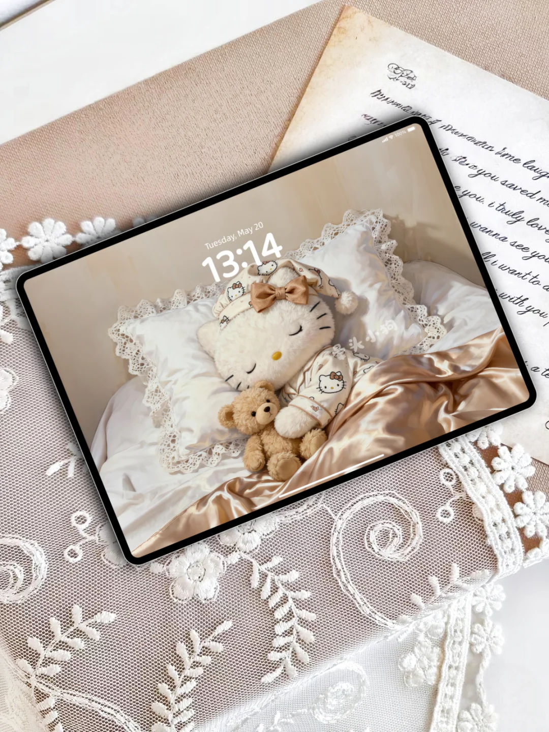 434｜HelloKitty·早睡早起✨｜平板壁纸