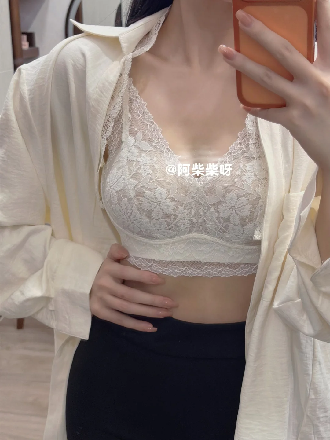 超美的蕾丝内衣👙小胸可穿版