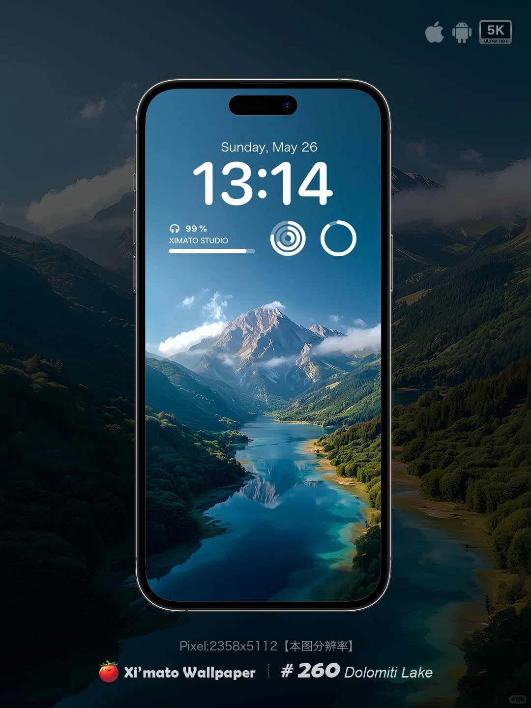 Ximato壁纸｜多洛米蒂不拉耶斯湖翡翠之心