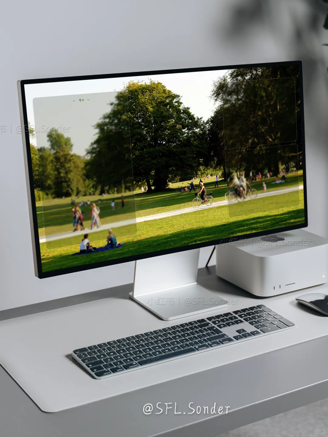 “午后的公园，是我的能量场.”电脑壁纸