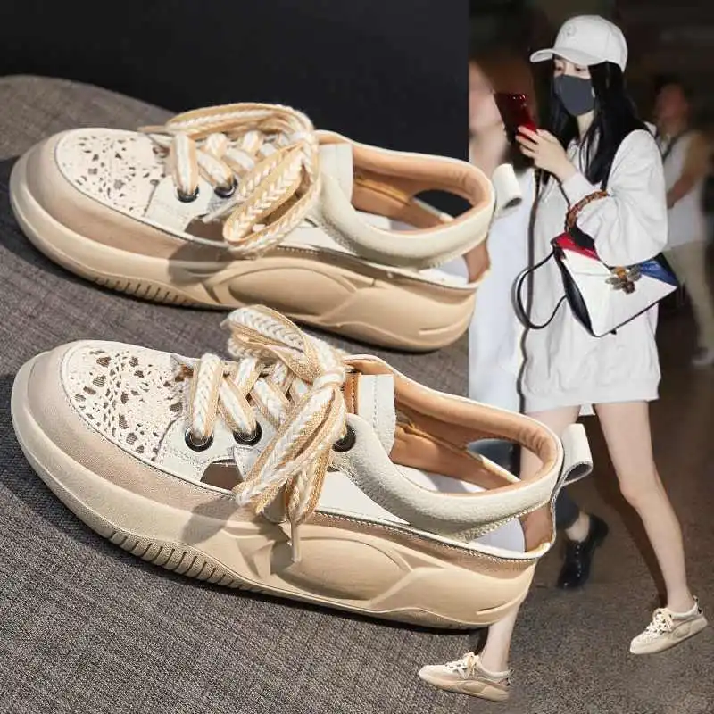 包头罗马凉鞋女2025新款夏季镂空透气真