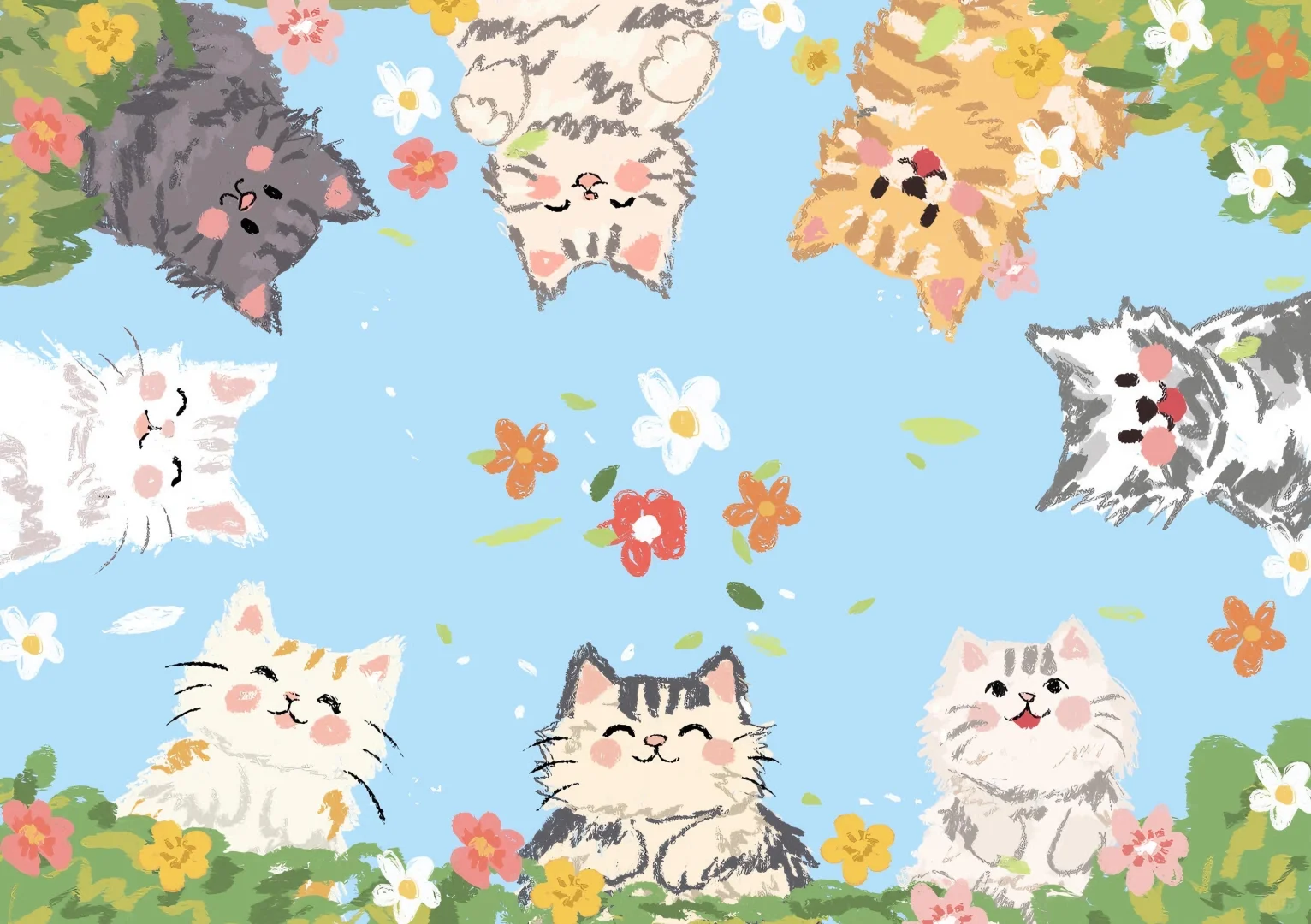 小猫小狗的可爱暴击来啦pad电脑桌面壁纸