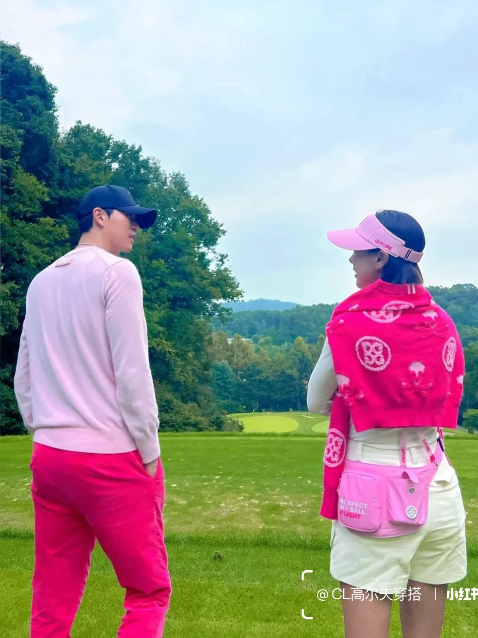 G家高尔夫⛳️玫红色套装太出片啦～超甜超酷