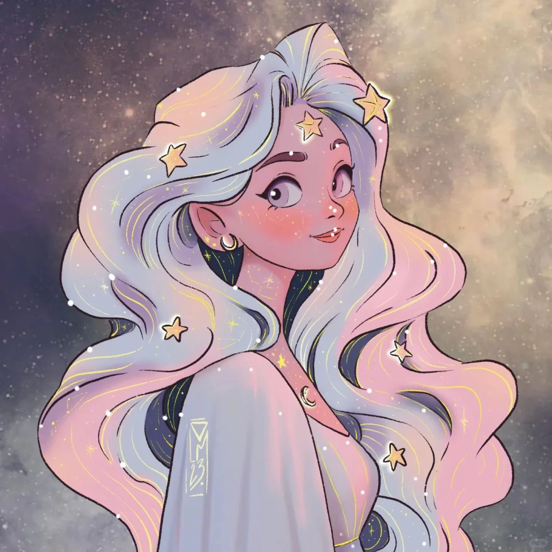 插画作品｜落入凡间的天使女孩