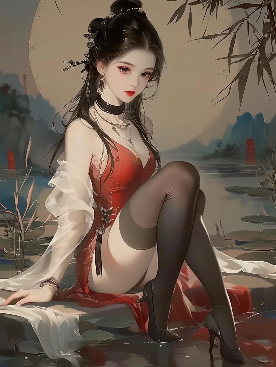 简直让人心痒痒，低胸装简直让人挪不开眼。