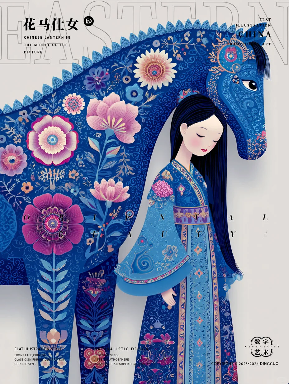 一眼沉沦的蓝调国风，花马少女的复古浪漫~